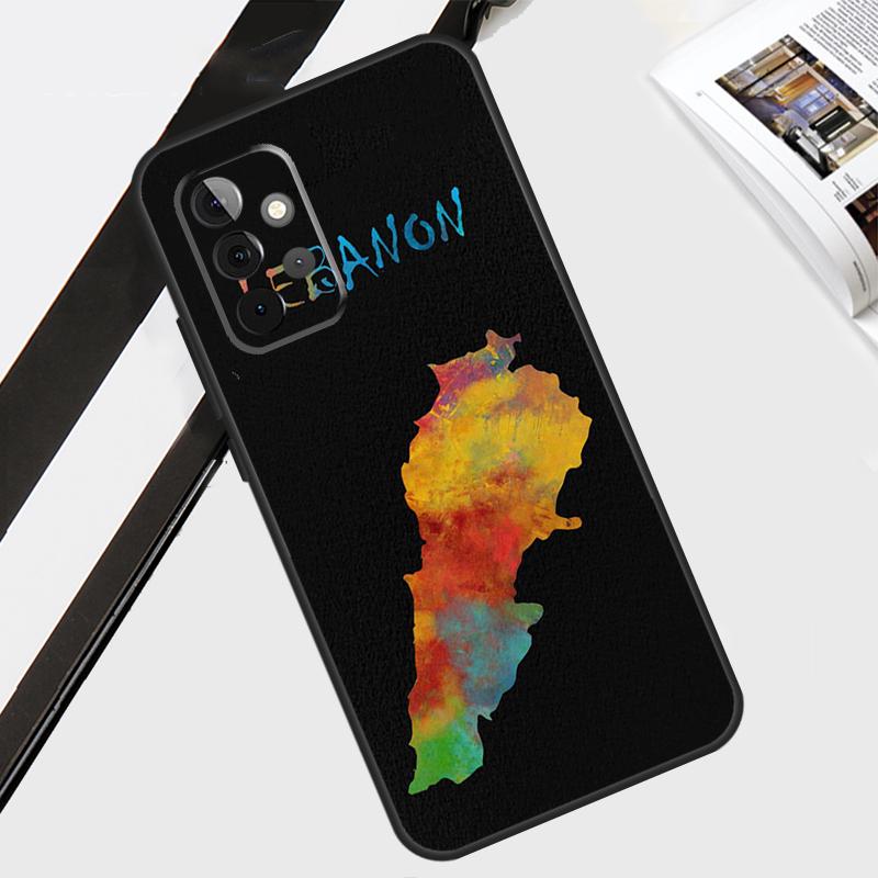 Чехол-карта с флагом Ливана для Samsung Galaxy A12 A22 A32 A52 A56 A36 A26 A16 A06 A54 A34 A14 A13 A53 A15 A35 A55