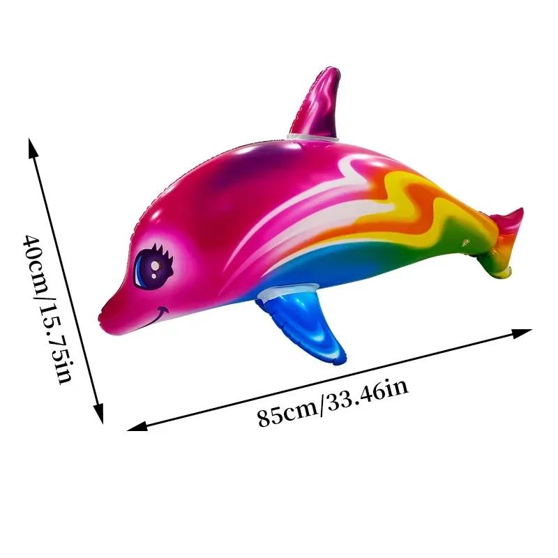 Надувной Дельфин Акула Детский Игрушка для Вечеринки в Бассейне Красочный Дельфин Плавающий Вода Пляжный Спорт Детский Подарок Надувная Игрушка