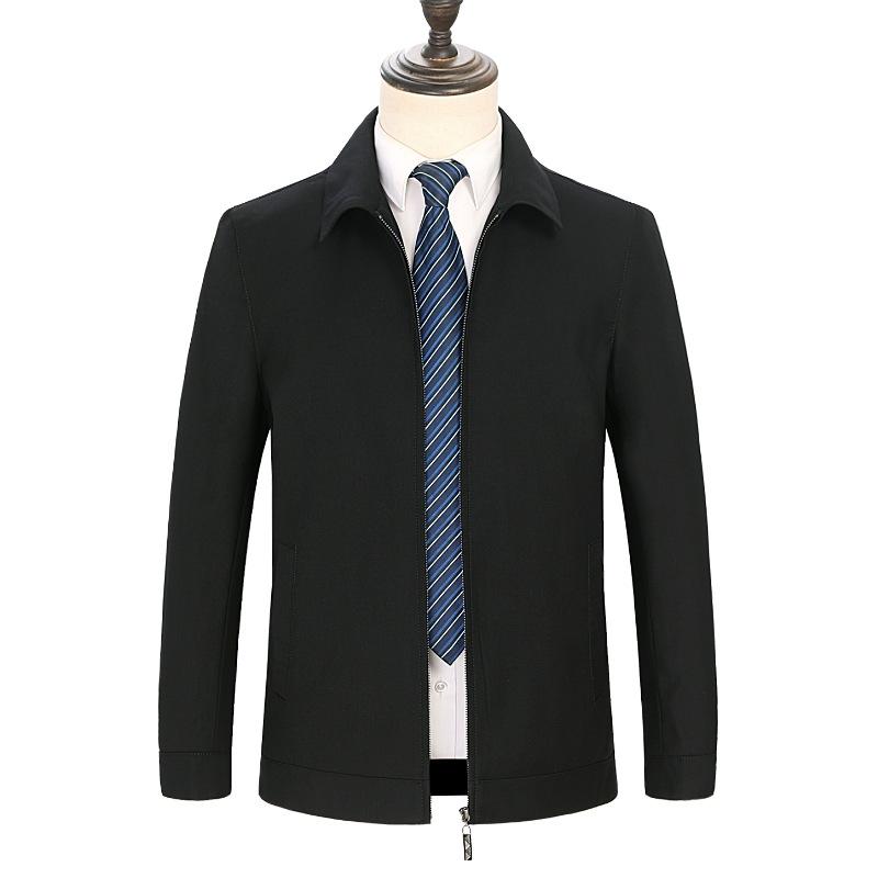 Тонкая шерстяная куртка высокого качества для мужчин среднего и пожилого возраста, повседневная куртка для пап на весну и осень, деловая куртка для государственных служащих