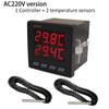 WIFI Dual Temperature Sensor Controller Tuya Thermometer Thermostat with 2 External Probe Boiler Water Heater Freezer Smartlife