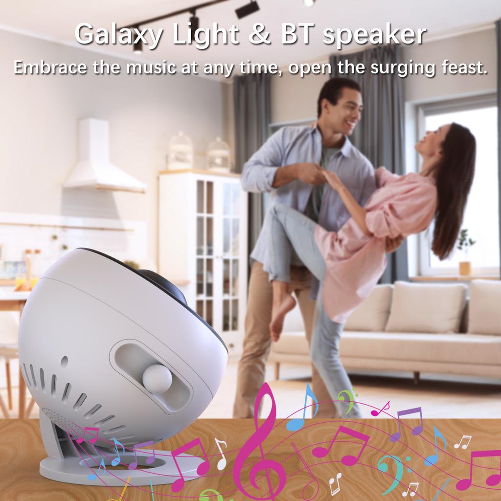 Ночник-проектор звездного неба Galaxy, вращающийся на 360°, с Bluetooth и пультом дистанционного управления, для детской спальни/свадьбы/подарка на День святого Валентина