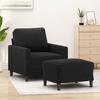 VidaXL Armchair with Footrest Black 60 Cm Velvet, Sofa, Armchair, TV Armchair, Single Sofa, Seat, Recliner Sofa, 3201050