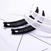 Ponytail Holder Plain Clip Hairpin Banana Hair Black/White Comb Clip Wave Shape Korea Bangs Comb Jewelry Accessory