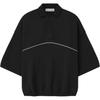 Fear of God Essentials Active Trace Поло с коротким рукавом Современное Винтажный черный Мужские Топы 192SP264301F