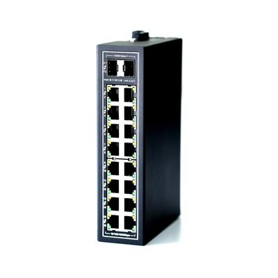 WIWAV Гигабитный промышленный Ethernet настройки бесшумный WDH-16GT2GF-DC 10/100/1000 Мбит/с 18-портовый коммутатор/Не требуется/Энергосберегающий/Безвентиляторный дизайн/Без вентиляционных отверстий