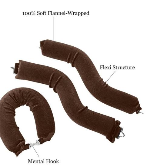 3Pcs/Set No Heat Hair Curler with Hooks Women Overnight Sleeping Curls Headband Curling Rod Soft Hair Roller Lazy Girls Long Hair Curling Styling Tool