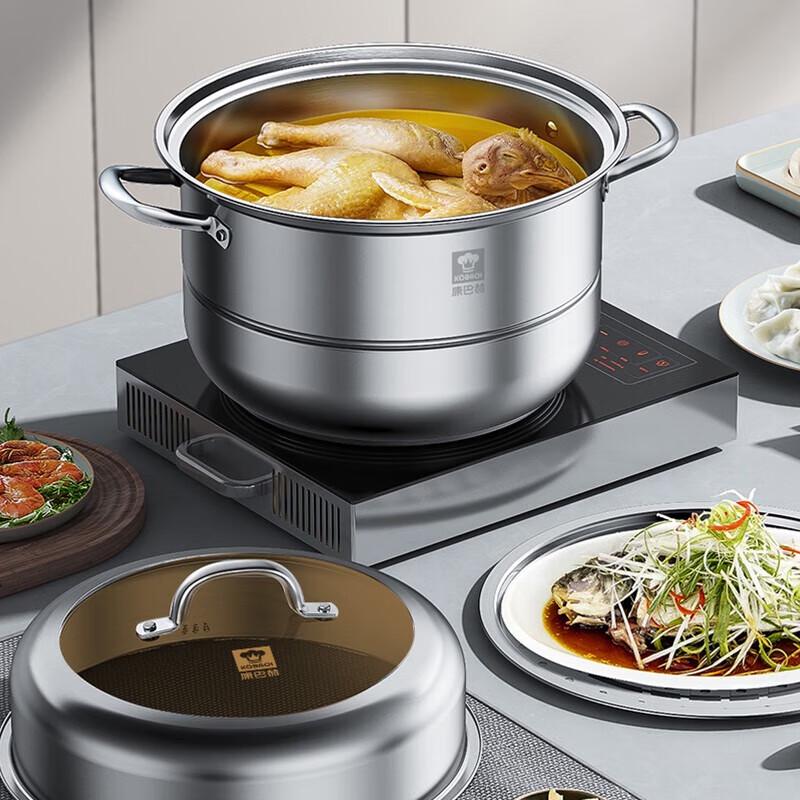KBH 304 Кастрюля-пароварка из нержавеющей стали с двойным дном