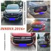 2pcs/set for Toyota Innova 2016 2017 2018-2022 Modification ABS Chrome Car Front Grill Net Trim Sticker Decoration Accessories