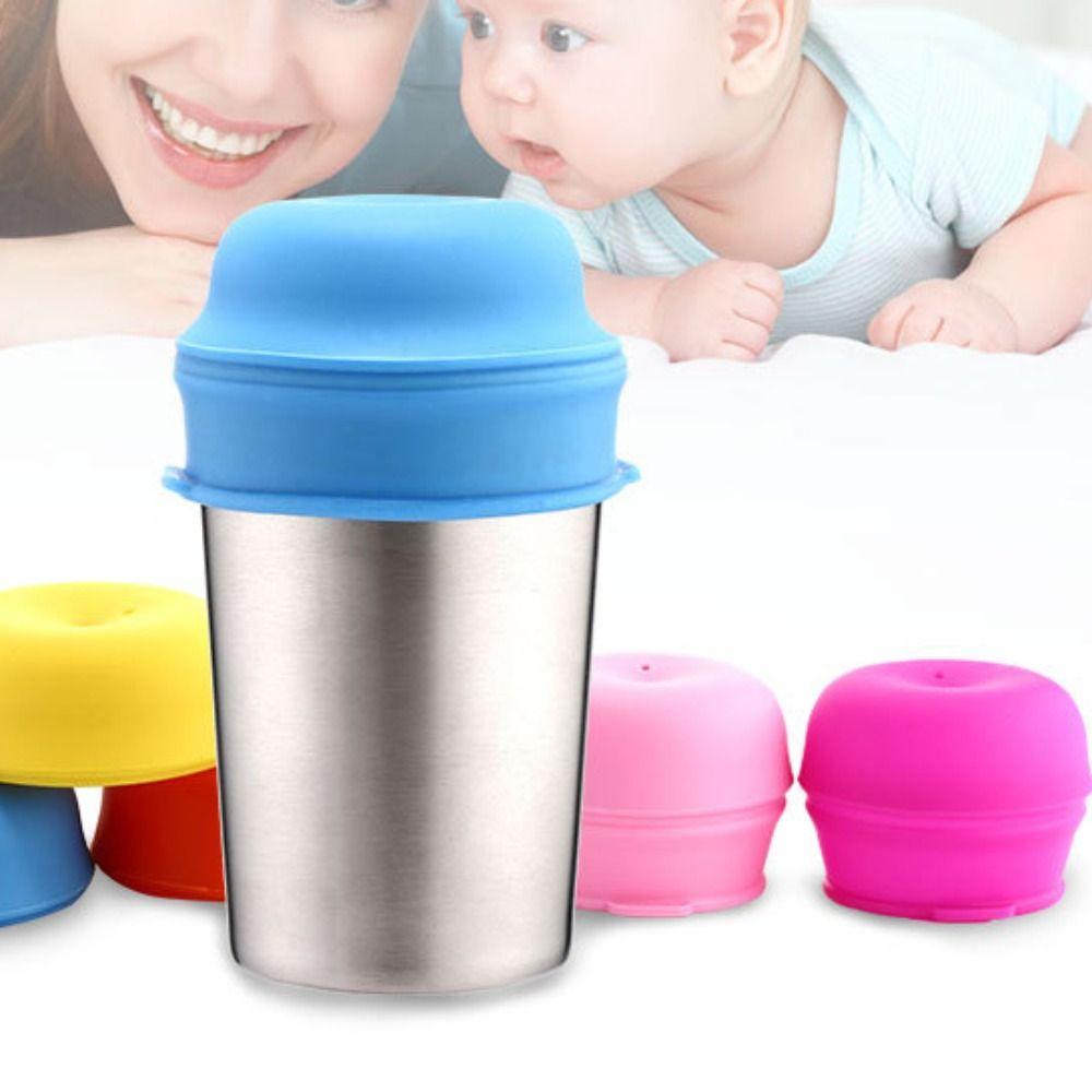 Spill-Proof Silicone Sippy Cup Lid With Straw Hole Straw Cup Cover Wear-resistant   Mason Jar