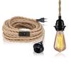 Hemp Rope Line Restaurant Lighting Fixture Lamp Adapter Pendant Lamp Lamp Bases Ceiling Light