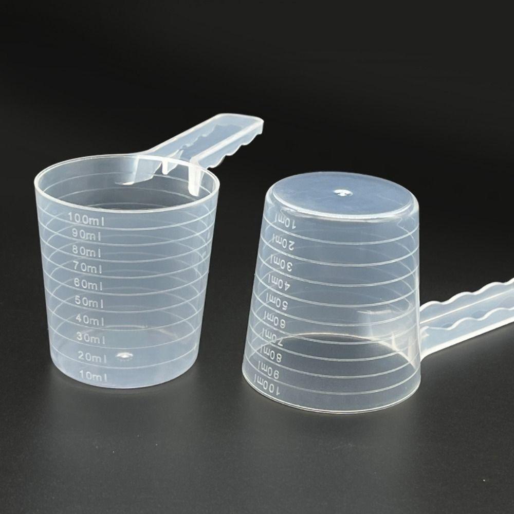 5 шт. С мерной шкалой Ложка для измерения корма для животных Прозрачная ложка с плоским дном Ложка для сухого молока Кормление собак