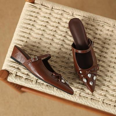 318-3 Французская сумка голова полушлепанцы женские летние носить педаль Мэри Джейн темперамент сандалии на толстой подошве