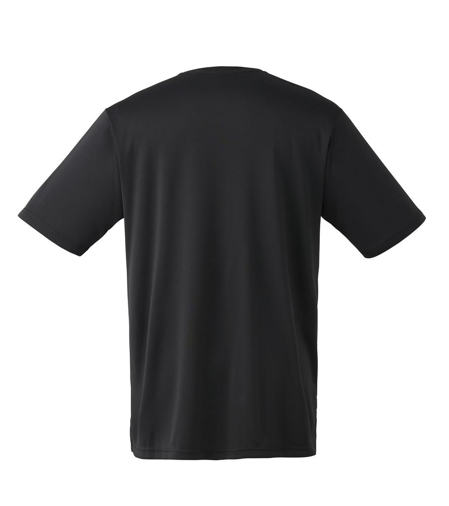 Футболка для тенниса Dunlop с коротким рукавом для бадминтона, впитывающая воду, быстросохнущая DAP1443 2024FW, черная, M [DUNLOP]