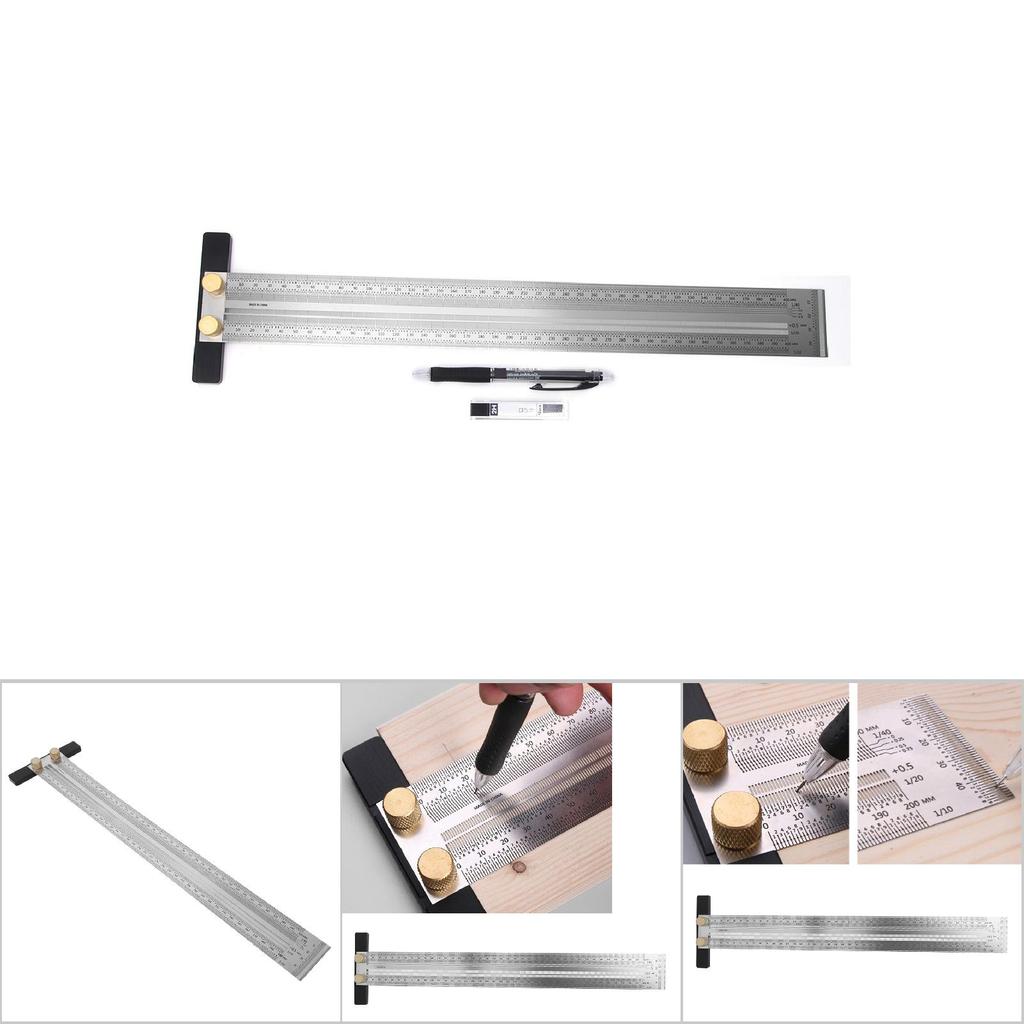 Из нержавеющей стали Т-образный линейный шаблон для разметки отверстий, деревообрабатывающий инструмент с автоматическим управлением