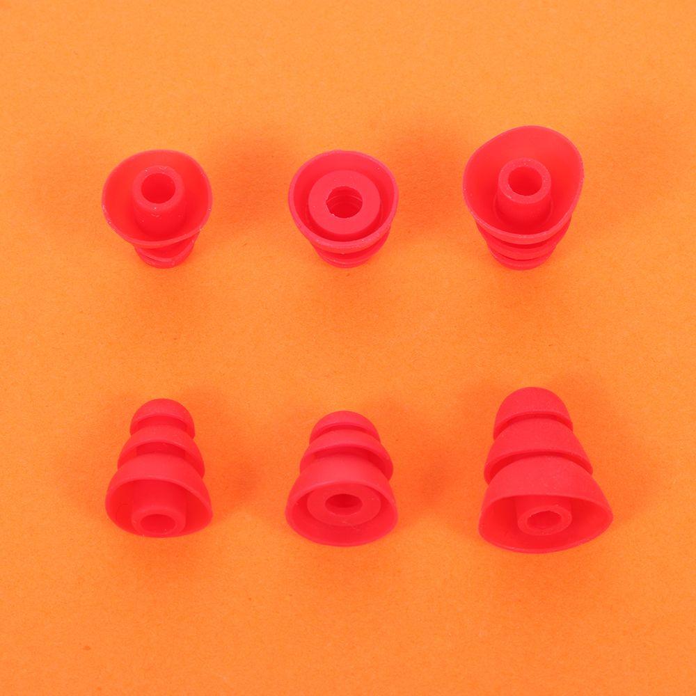 6 шт. Мягкие сменные наушники Трехслойные силиконовые амбушюры Затычка для ушей Вкладыши Чехол
