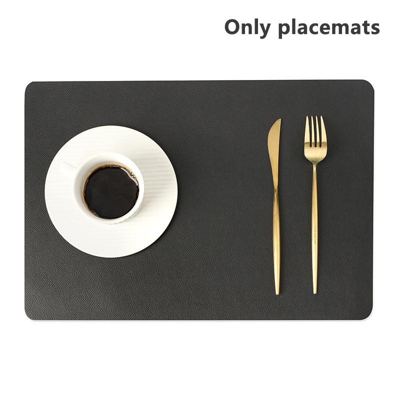 Double-Layer Leather Table Mat Nordic Heat-Proof Placemat Insulation Waterproof Oil-Proof Table Mats For Home Hotel Decoration