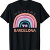 Barcelona Beach Spain Rainbow Bohemian Destination Party Men T-Shirt