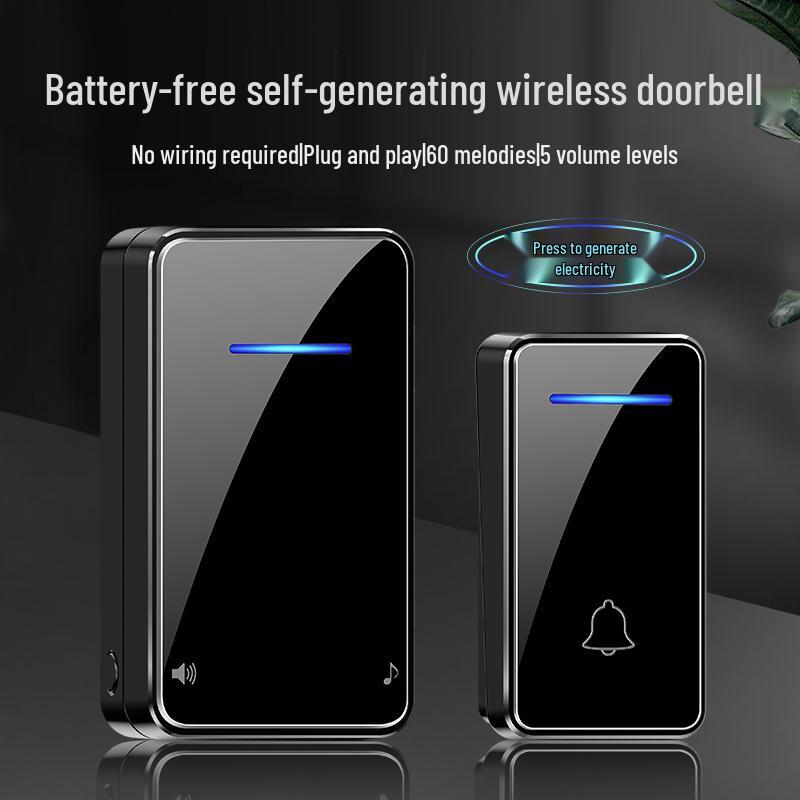 Battery-Free Smart Wireless Doorbell with Music Reminder and Elderly Call Button