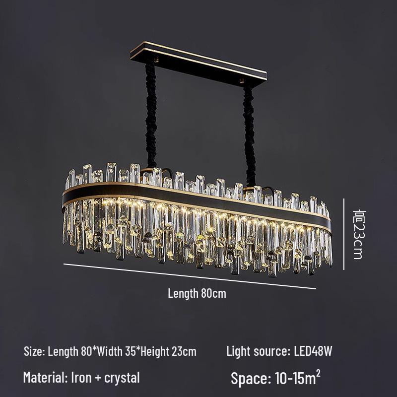 Элитная хрустальная люстра для современных пространств - Черная, Роскошное освещение для гостиной, спальни, бара, ресторана или виллы