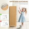 Bathroom Cabinet Made Of Bamboo With Louvered Doors 2 Shelves 1 Cupboard 50 Cm X 29 Cm X 92 Cm Natural