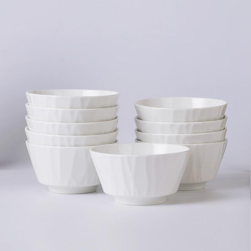 Haoya Jingdezhen Элегантный Белый Керамический Набор Рисовых Мисок 5 Дюймов
