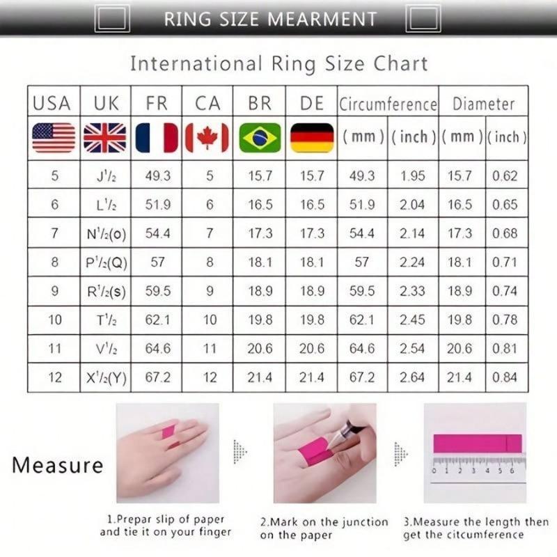 4pcs Glamorous Personalized Cubic Zirconia Multi-Layer Adjustable Copper Alloy Colorful Rings