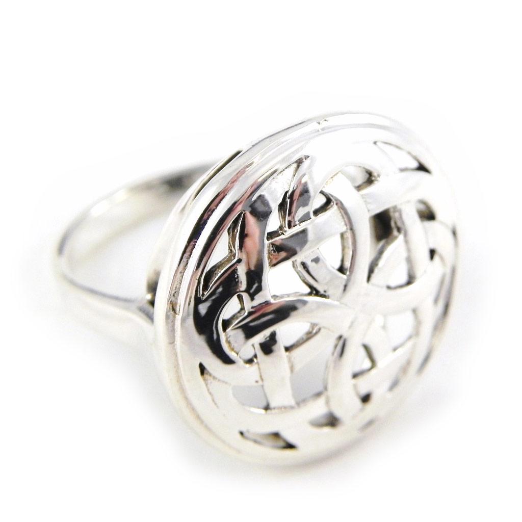 Серебряное кольцо 'Розовая филигрань' серебро - 23 мм
