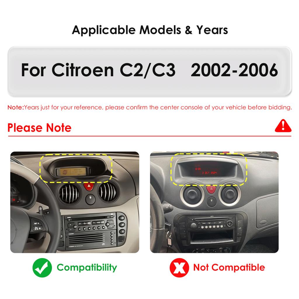 OSSURET Carplay 4G 2Din Android 13 автомобильное радио для Citroen C2 2002 - 2006 Citroen C3 мультимедийный видеоплеер интеллектуальный экран GPS DSP WIFI Авторадио