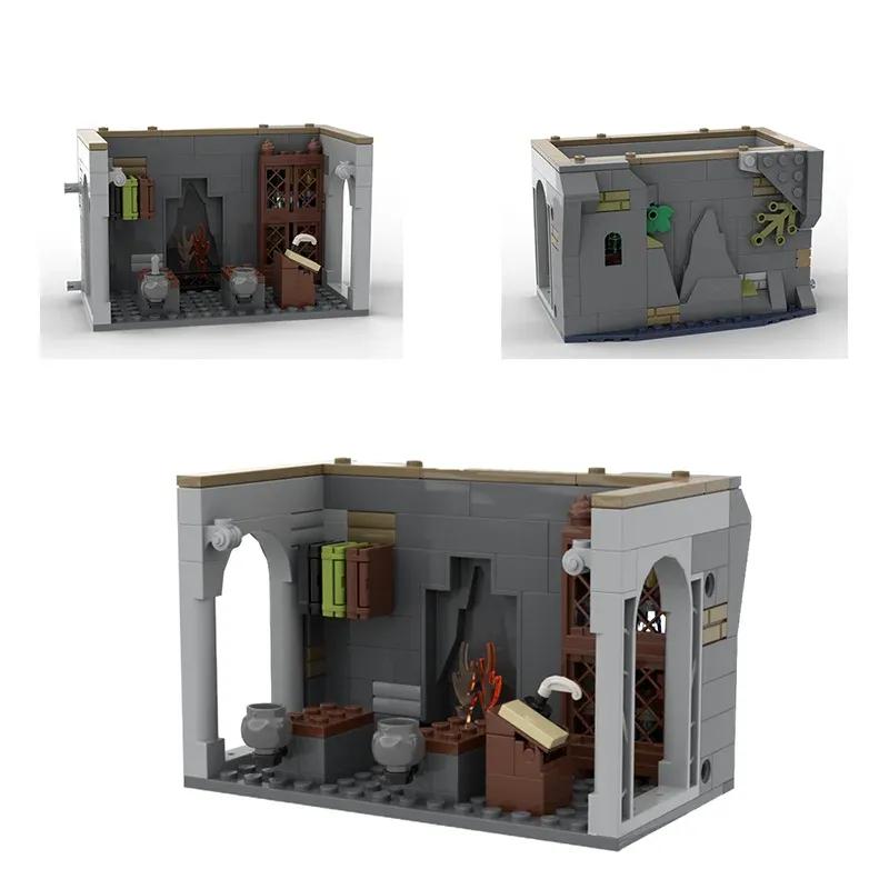 Office Dorm Modular Castle - House Kitchen Library Model Building Blocks MOC Room of Requirement Architecture Collection Toys
