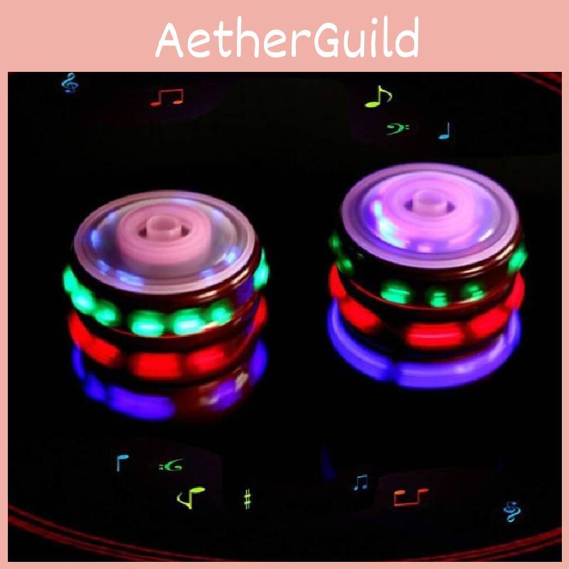 Красочный мигающий музыкальный пластиковый волчок с подсветкой на батарейках