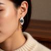 Devil's Eye Bohemian Punk Ear Stud Zircon Vintage Long Drop Earrings  Valentine's Day Gift