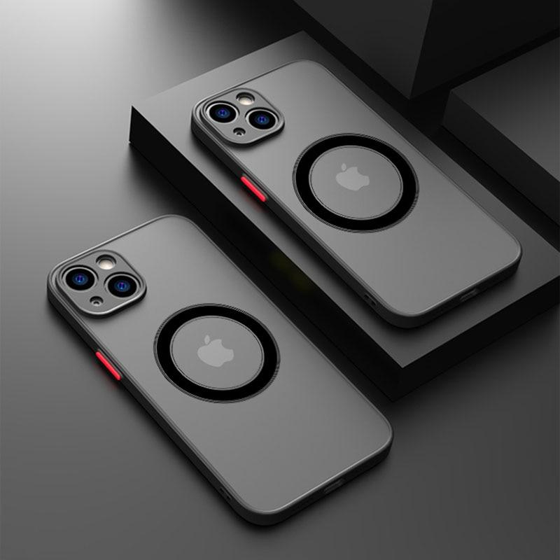 Роскошный магнитный чехол для телефона Magsafe Wireless Charge для iPhone 16 15 13 14 12 11 Pro Max Mini X XR XS 14Plus противоударный защитный чехол