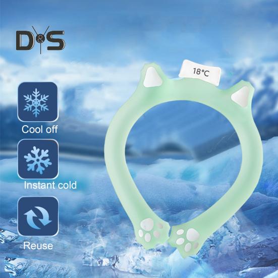 Летняя охлаждающая трубка для шеи Носимый охладитель для шеи Легкое многоразовое ледяное кольцо На открытом воздухе Предотвращение теплового удара Портативный воротник с обертыванием на шею