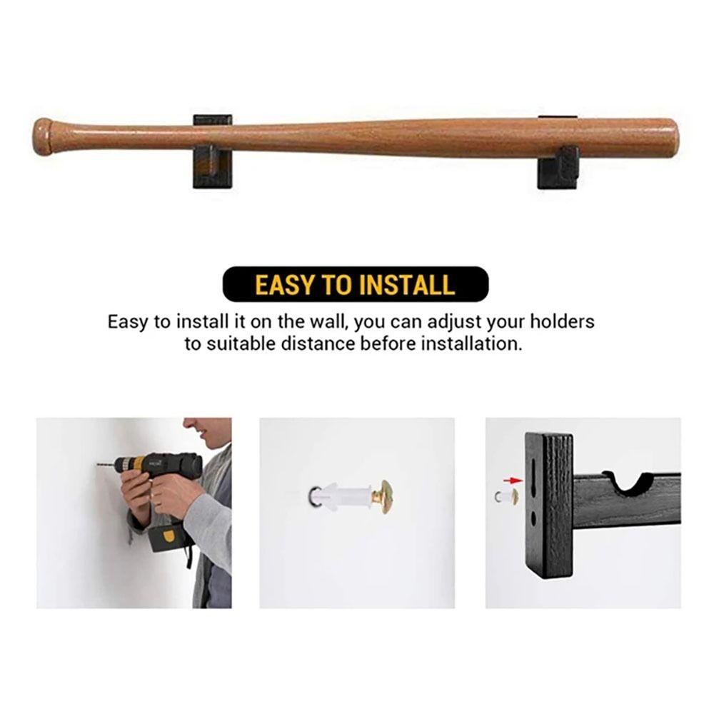 2 шт. Кронштейн для выставочной стойки Подставка для хоккейной клюшки Держатель для софтбольной биты Настенный держатель для бейсбольной биты