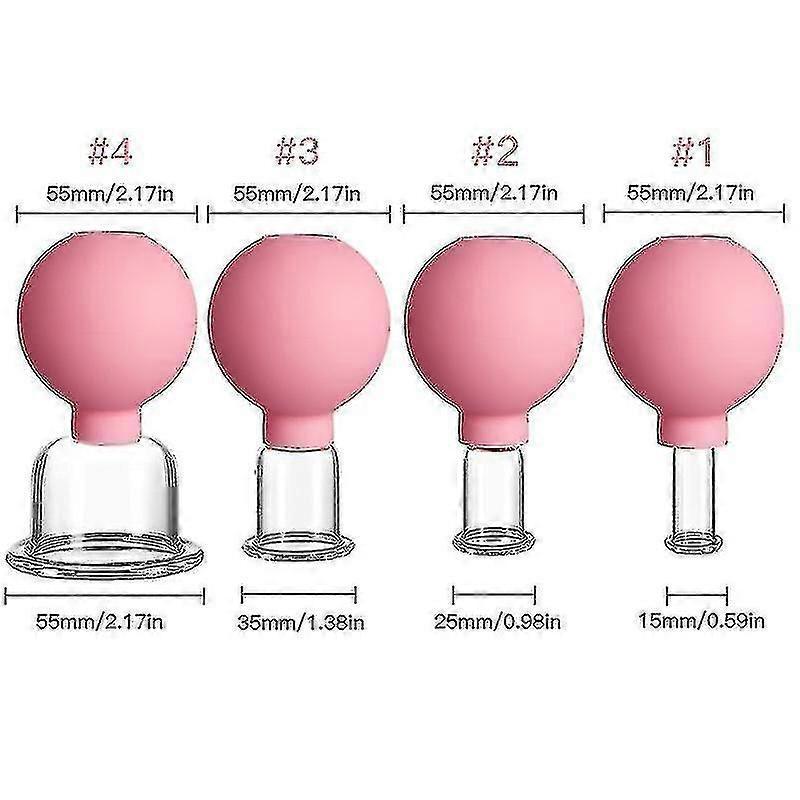 Massage Body Cups Rubber Vacuum Cupping Glasses Face Skin Lifting Body Facial Cupping Therapy Tool - PJ