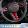 Car Steering Wheel Trim Circle Sequins Cover Sticker Interior Moulding For Mazda 3 Axela CX-30 CX30 Accessories