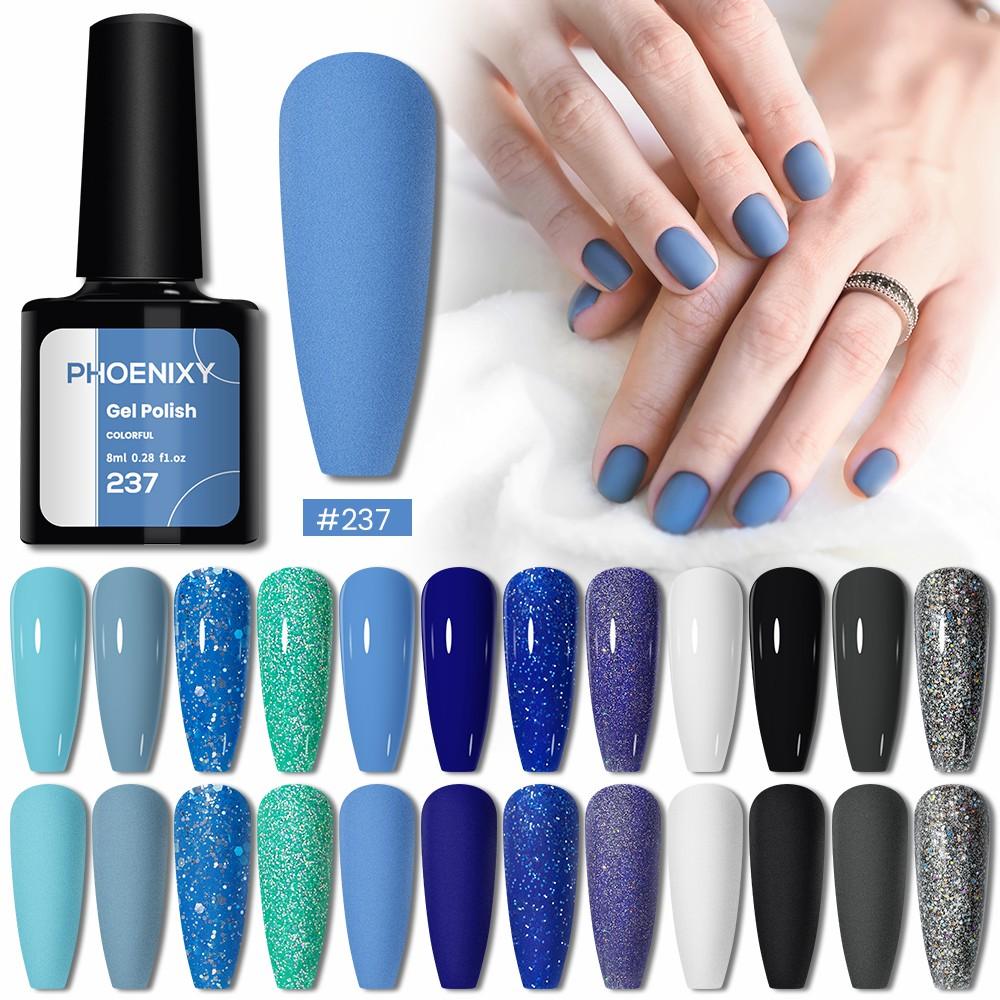 PHOENIXY 12 цветов гель-лака для ногтей набор отмачиваемый полуперманентный гель УФ светодиодный лак для ногтей маникюрный гель-набор для ногтей подарок для женщин