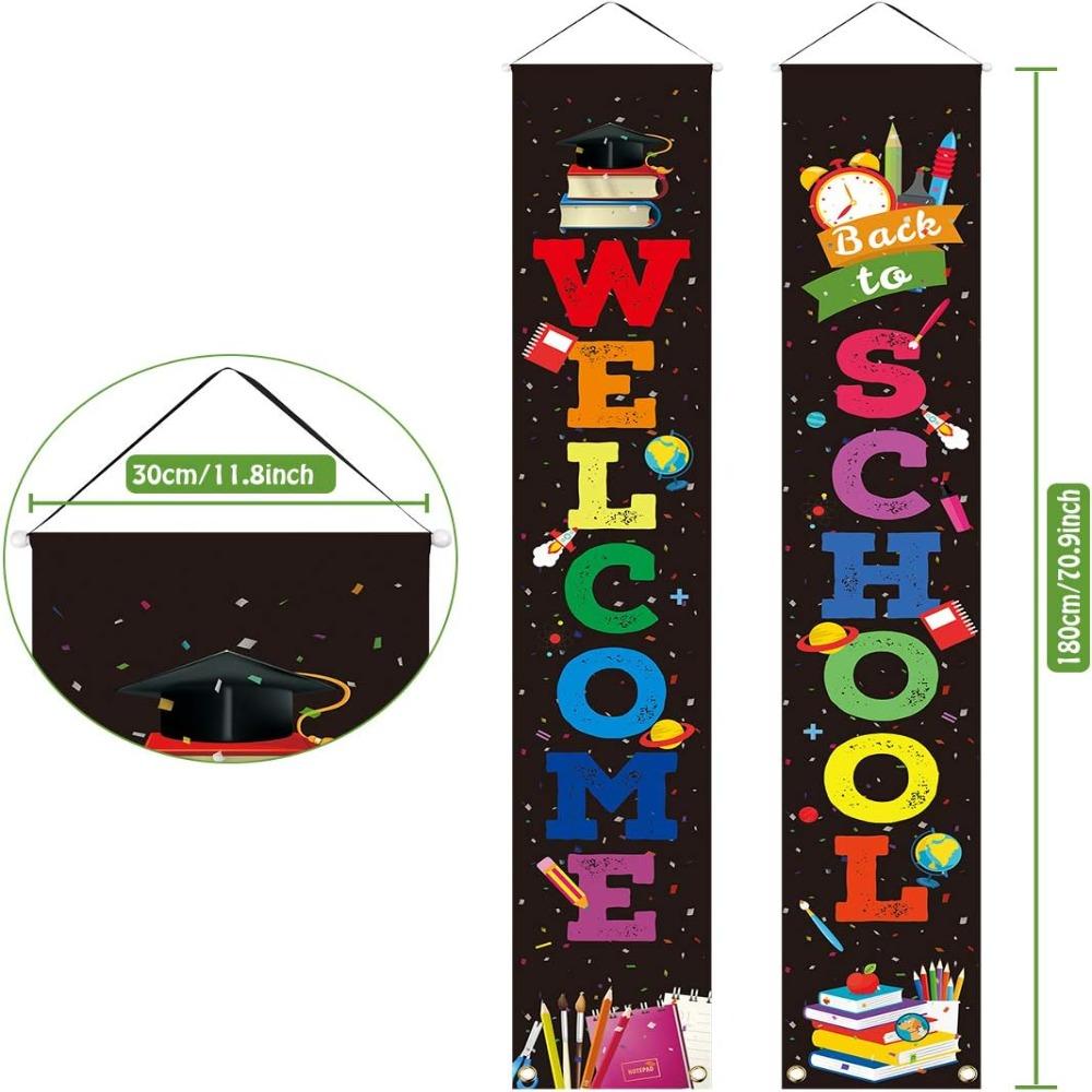 Приветствие Фон Принадлежности Флаги Класс Школьные Украшения Подвешивание