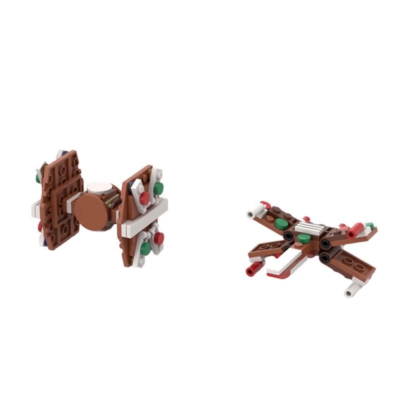 Bricklink Звездные Войны Рождественская Пряничная Серия Космический корабль 40806 Шагоход Спидеры Строительные блоки Детские игрушки Рождественский подарок
