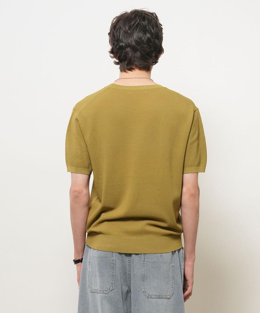 GENERALIDEA Man Temperature Cut Cool Classic Crew Neck Half Knit [Olive] / Gf2Mkp022