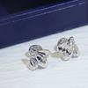 Серьги-крабики из серебряных игл, женские, с добавлением элементов-заклепок, модные и изысканные, высококлассное индивидуальное гальваническое покрытие золотом 18 карат