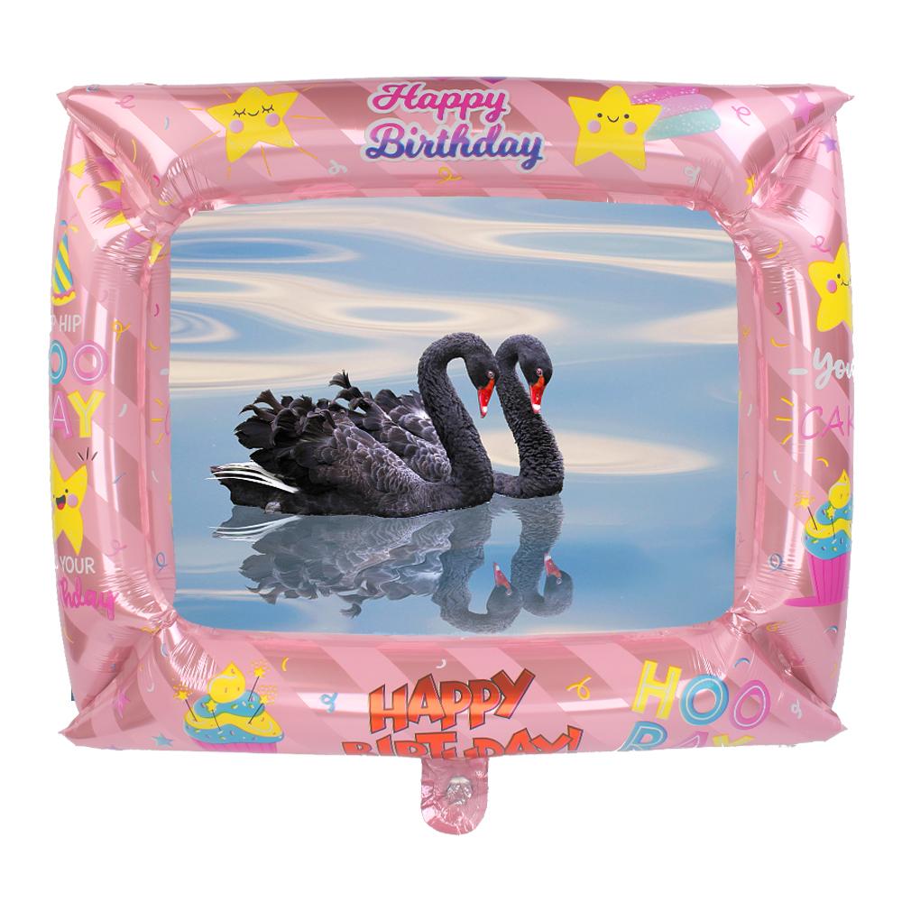 1 шт., фольгированные шары с днем ​​рождения, реквизит для фотосессии, украшения для выпускной вечеринки, воздушный шар, фоторамка, фотобудка на день рождения