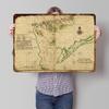 Delaware Bay Map () Tinplate Poster Customized Wall Art Retro Vintage Metal Signs for Fans Bedroom Decoration Gaming House