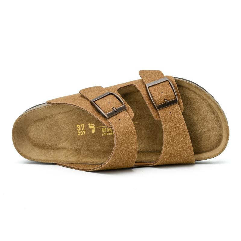 Тапочки унисекс, мужские пробковые сандалии, пляжные шлепанцы, летняя мужская обувь