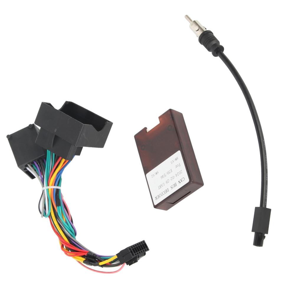 Car Power Cable Audio Wiring Harness Adapter with Canbus Box Replacement for F30 F10 X5 E46 E39 E53