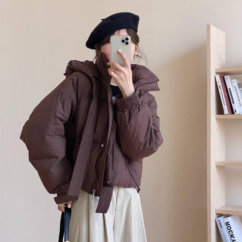 Women's Short Down Jacket Winter Loose White Duck Down Jacket