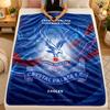 Flannel BlanketCrystal Palace Football Warm Soft Throw Blanket for Indoor Sofa Bed Living Room Use