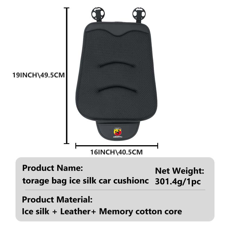 GHMJE1 Car Seat Cushion Ice Silk Storage Pad Non-slip Protector Cover For Abarth Stilo Ducato Palio Bravo Linea Doblo 500 Grande Tipo