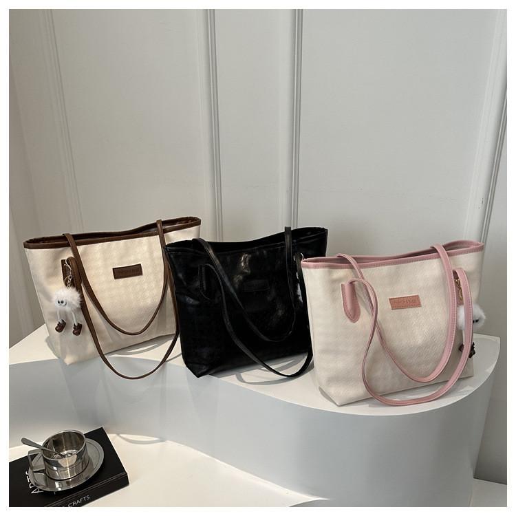 Trendy Oversized Tote Bag Women's 2024 Spring Street Style Shoulder Bag Student Commuter Bag