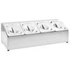 Gastronorm Stand with 4 GN 1 6 Containers Stainless Steel